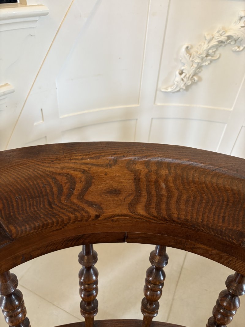 Fantastic Quality Large Pair Of Antique Victorian Smokers Bow Armchairs - Image 8